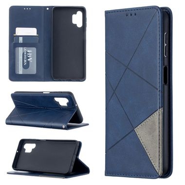 Peňaženkové kožené puzdro na Samsung Galaxy A32 5G - Modrá