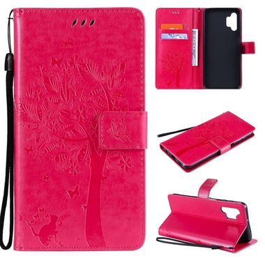 Peňaženkové kožené puzdro TREE na Samsung Galaxy A32 5G - Ružová