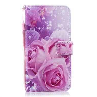 Peňaženkové kožené puzdro na Samsung Galaxy A40 - Rose