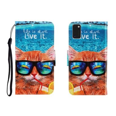 Peňaženkové kožené puzdro na Samsung Galaxy A41 - Underwater Cat