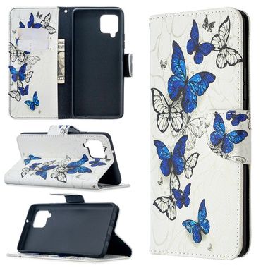 Peňaženkové kožené puzdro na Samsung Galaxy A42 5G - Butterfly Swarm