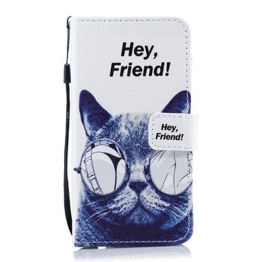 Peňaženkové kožené puzdro na Samsung Galaxy A50 - Cool cat