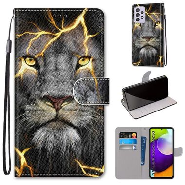 Peňaženkové kožené puzdro na Samsung Galaxy A52 5G / A52s 5G - Fission Lion