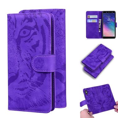 Peňaženkové kožené puzdro na Samsung Galaxy A6 - Purple