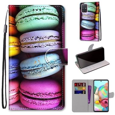 Peňaženkové kožené puzdro na Samsung Galaxy A71 5G - Colorful Layer Cake