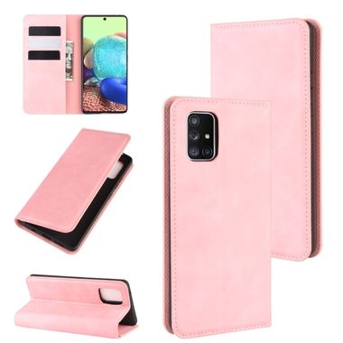 Peňaženkové kožené puzdro BUSINESS na Samsung Galaxy A71 5G - Ružová