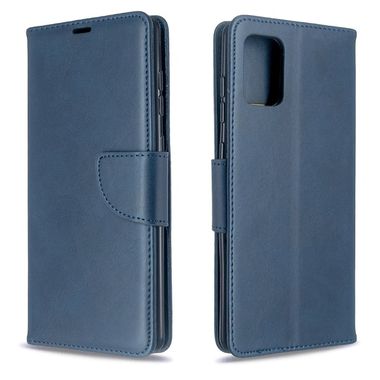 Peňaženkové kožené puzdro na Samsung Galaxy A71 - Retro modré