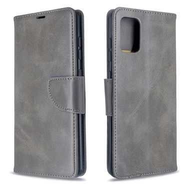 Peňaženkové kožené puzdro na Samsung Galaxy A71 - Retro šedé