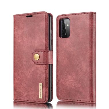 Peňaženkové kožené puzdro na Samsung Galaxy A72 5G - Červená
