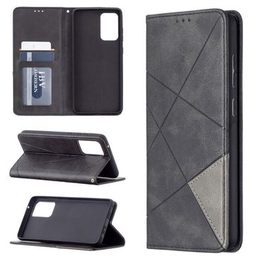 Peňaženkové kožené puzdro na Samsung Galaxy A72 5G - Čierna