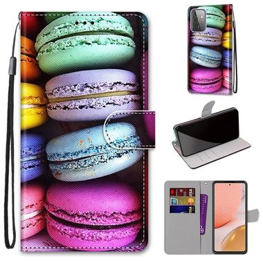 Peňaženkové kožené puzdro na Samsung Galaxy A72 5G - Colorful Cakes