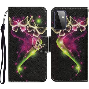 Peňaženkové kožené puzdro na Samsung Galaxy A72 5G - Couple Butterfly