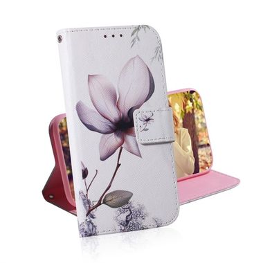 Peňaženkové kožené puzdro na Samsung Galaxy J6+ - Magnolia flower