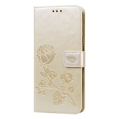 Peňaženkové kožené puzdro na Samsung Galaxy M21 -Gold