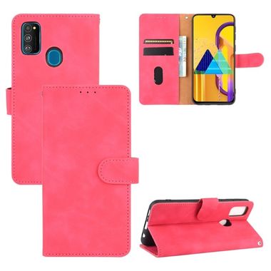 Peňaženkové kožené puzdro na Samsung Galaxy M21 -Ružová