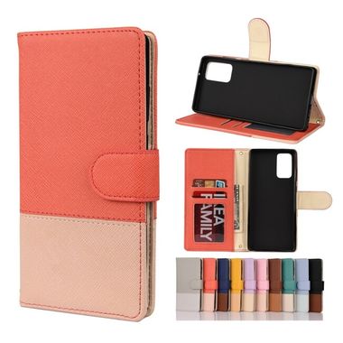 Peňaženkové kožené puzdro na Samsung Galaxy Note 20 - Červená