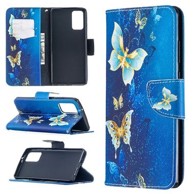 Peňaženkové kožené puzdro na Samsung Galaxy Note 20 - Gold Butterfly