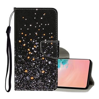 Peňaženkové kožené puzdro na Samsung Galaxy S10e - Black Background Pentagram