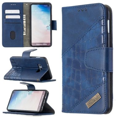 Peňaženkové kožené puzdro na Samsung Galaxy S10e - Modrá