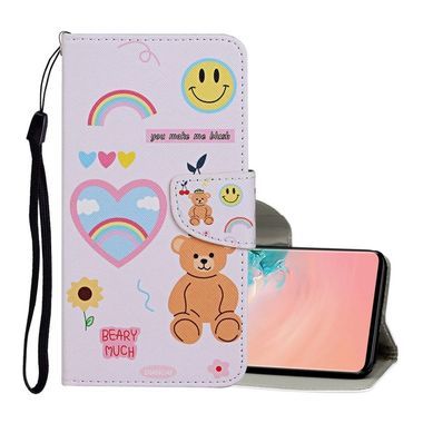 Peňaženkové kožené puzdro na Samsung Galaxy S10e - Smiling Bear