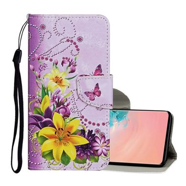 Peňaženkové kožené puzdro na Samsung Galaxy S10e - Yellow Flower Butterfly