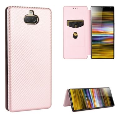Peňaženkové kožené puzdro na Sony Xperia 10 - Ružová