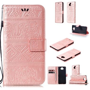Peňaženkové kožené puzdro na Sony Xperia 10 - Ružovozlatá