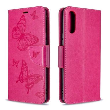 Peňaženkové kožené puzdro na Sony Xperia L4 - Butterflies Rose Red