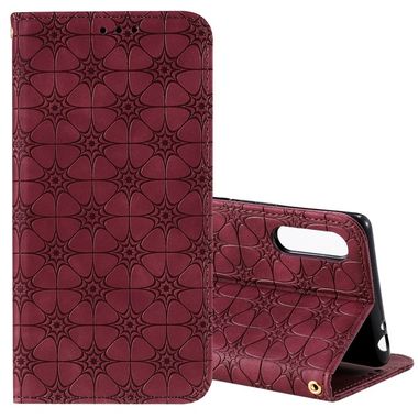 Peňaženkové kožené puzdro na Sony Xperia L4 - Lucky Flowers Wine red