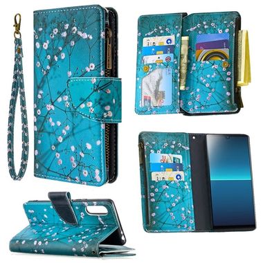 Peňaženkové kožené puzdro na Sony Xperia L4 - Plum Blossom