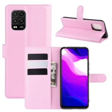 Peňaženkové kožené puzdro na Xiaomi Mi 10 Lite - pink