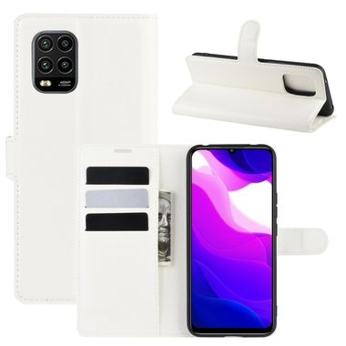 Peňaženkové kožené puzdro na Xiaomi Mi 10 Lite - white