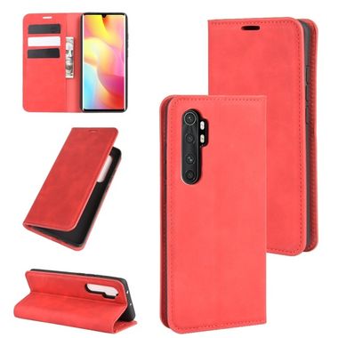 Peňaženkové kožené puzdro na Xiaomi Mi Note 10 Lite - Červená