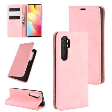 Peňaženkové kožené puzdro na Xiaomi Mi Note 10 Lite - Ružová