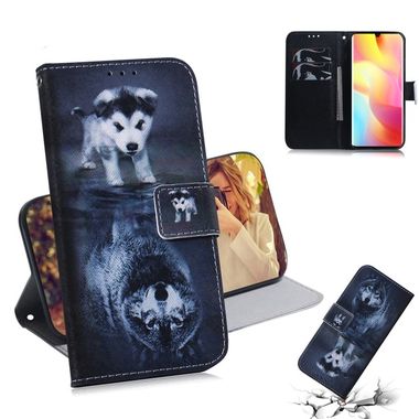 Peňaženkové kožené puzdro na Xiaomi Mi Note 10 Lite - Wolf and Dog