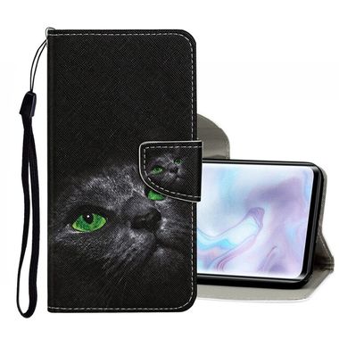 Peňaženkové kožené puzdro na Xiaomi Mi Note 10 - Black Cat