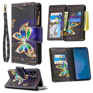 Peňaženkové kožené puzdro na Xiaomi Mi Note 10 - Big Butterfly
