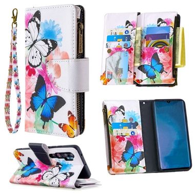 Peňaženkové kožené puzdro na Xiaomi Mi Note 10 - Two Butterflies