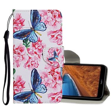 Peňaženkové kožené puzdro na Xiaomi Redmi 8 - Dragonfly Flower