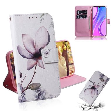 Peňaženkové kožené puzdro na Xiaomi Redmi 9 - Magnolia Flower