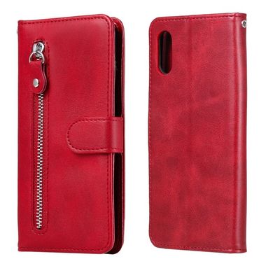 Peňaženkové kožené puzdro na Xiaomi Redmi 9A / 9AT - Červená