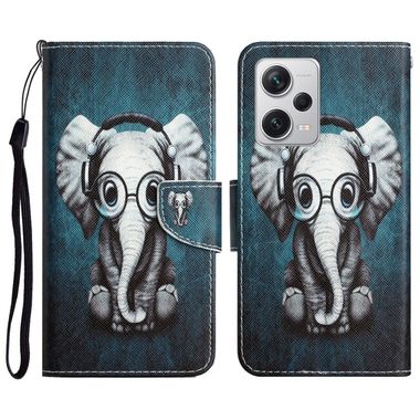 Peňaženkové kožené puzdro na Xiaomi Redmi Note 12 Pro 5G – Earphone Elephant