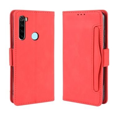 Peňaženkové kožené puzdro na Xiaomi Redmi Note 8T - Červená