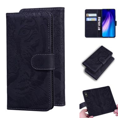 Peňaženkové kožené puzdro na Xiaomi Redmi Note 8T - Čierna