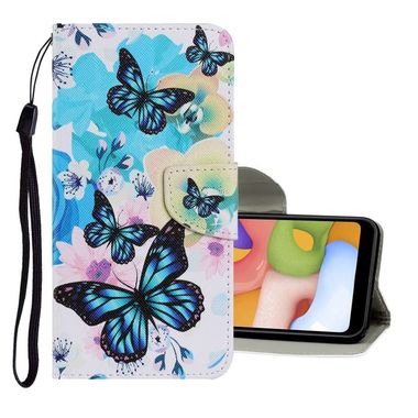 Peňaženkové kožené puzdro na Xiaomi Redmi Note 8T - Purple Butterfly