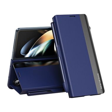 Peňaženkové kožené puzdro NEW DESIGN na Samsung Galaxy Z Fold5 - Modrá