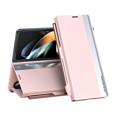 Peňaženkové kožené puzdro NEW DESIGN na Samsung Galaxy Z Fold5 - Ružová