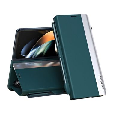 Peňaženkové kožené puzdro NEW DESIGN na Samsung Galaxy Z Fold5 - Zelená
