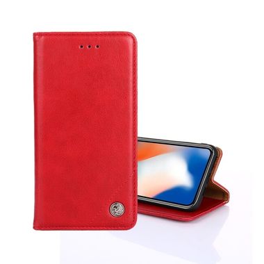 Peňaženkové kožené puzdro NON-MAGNETIC na Samsung Galaxy A03 – Červená