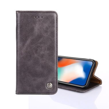 Peňaženkové kožené puzdro NON-MAGNETIC na Samsung Galaxy A03 – Šedá